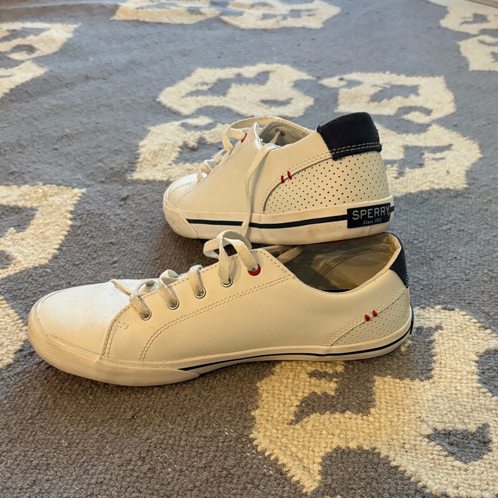 Sperry Men's White and Black Sneakers